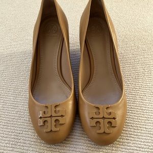 Tory Burch Camel Wedge Heels